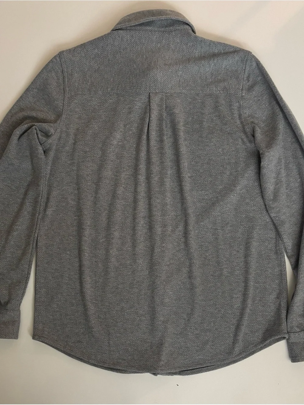 FAHERTY  ‘Legend’ Knit Sweater Shirt Fossil Grey Twill Size S $178~ New No Tags - Picture 3 of 8